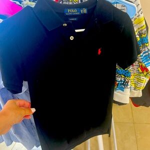 Black Ralph Lauren boys polo shirt size s/8